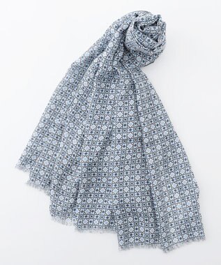 JOSEPH ABBOUD 【ドイツ/bugatti×V.FRAAS】ビンテージタイルモチーフ ストール