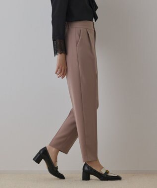 GRACE CONTINENTAL ハイウエストテーパードパンツ ピンク