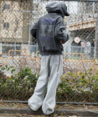 WEGO 【ユニセックス着用ITEM】ブリーチグラフィックZIPパーカー 柄2