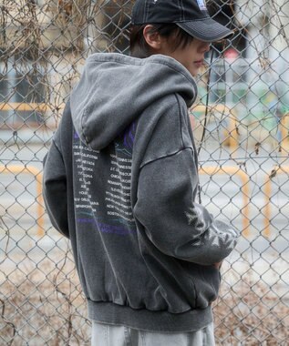 WEGO 【ユニセックス着用ITEM】ブリーチグラフィックZIPパーカー 柄2