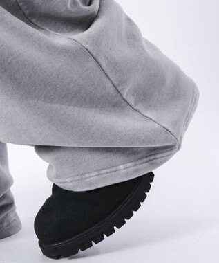 WEGO 【ウエストゴム/ユニセックス着用ITEM】ブリーチハトメスウェットパンツ グレー