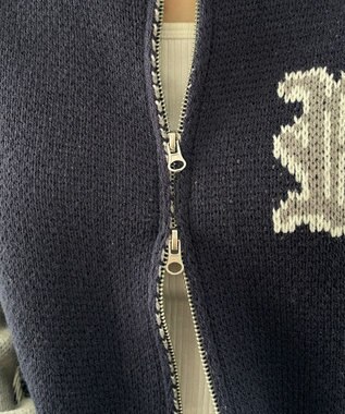 WEGO ニットショートスタジャン ネイビー