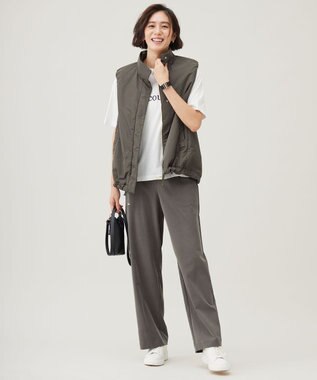 自由区 【洗える】ソフトレーヨンツイルベイカー パンツ アッシュ