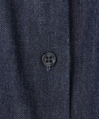 ICB 【洗える】コットンリヨセルデニム クロップドシャツ インディゴ系
