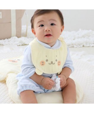 Mother garden しろたん 顔ぼん ガーゼスタイ 6重ガーゼ -