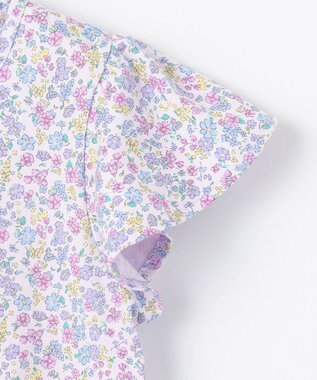 ANY KIDS 小花柄 プリント Tシャツ ラベンダー×花柄