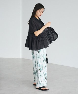 CRAFT STANDARD BOUTIQUE インド製 ペプラムブラウス Black