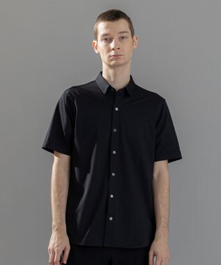 JOSEPH HOMME 新素材【洗える/ストレッチ】ハイゲージコットンジャージー 　レギュラーカラーシャツ ブラック系
