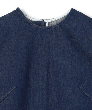 BEIGE， 【洗える・Oggi ８月号掲載】NAVIGLIO / ショート丈ノースリーブデニムブラウス Indigo