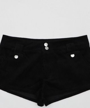 WEGO コーデュロイマイクロショートパンツ ブラック