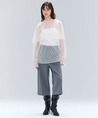 BEIGE， 【セットアップ対応・洗える】ZEPHYR / ウールライクハーフパンツ Top Gray