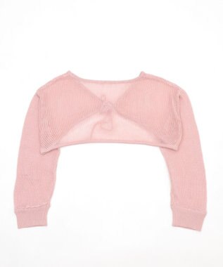 WEGO アンサンブルメッシュリボンカーディガン ピンク
