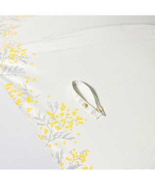 UNBILLION cache nez / 軽量サークルミモザプリントショートパラソル ホワイト