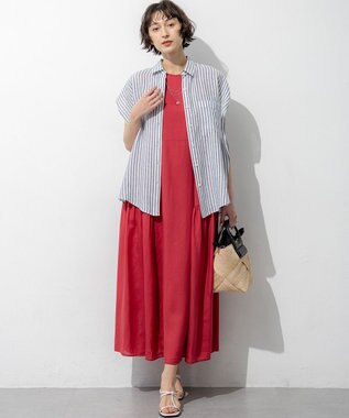 23区 VIOLAd'ORO アバカメッシュ レザーハンドル バケツバッグ ベージュ系