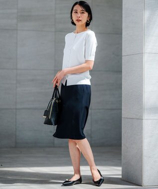 23区 パールモチーフ付 パンプス ブラック系