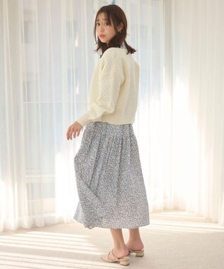 Feroux 【洗える】ポコポコ カーディガン ホワイト系