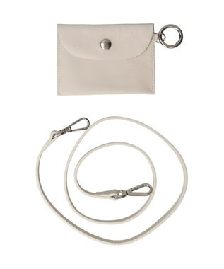 INTER-CHAUSSURES 【MARCO MASI】ポーチ付きフェイクファーバッグ アイボリー