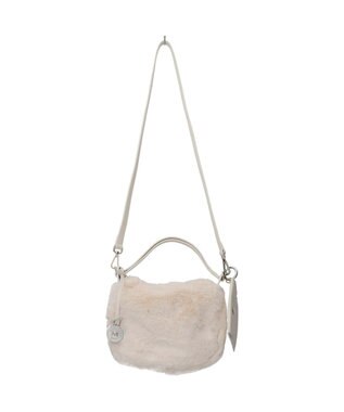 INTER-CHAUSSURES 【MARCO MASI】ポーチ付きフェイクファーバッグ アイボリー