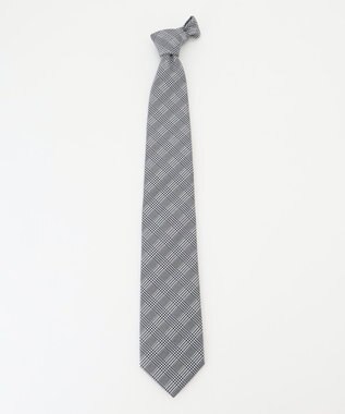 KASHIYAMA KASHIYAMAオリジナル【JAPAN MADE】グレンチェックネクタイ グレー