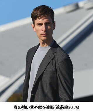 GOTAIRIKU セットアップ対応【カイテキ７機能】ドライジャージー ジャケット_ヘリンボーン柄(26年モデル) グレー×ヘリンボーン柄