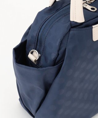 Y'SACCS はっ水ドットジャカード　ショートハンドル付き　軽量2wayショルダー ネイビー