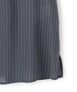 23区 【先行予約】ドライシアーストライプ フロントタック ブラウス ネイビー系