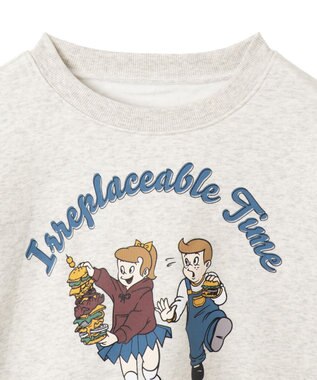 WEGO イラストプルオーバースウェット ライトグレー