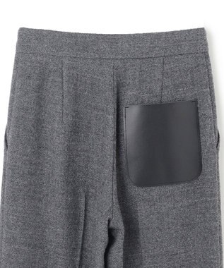 BEIGE， MILLAM / フェイクレザーパッチワイドパンツ Md Gray