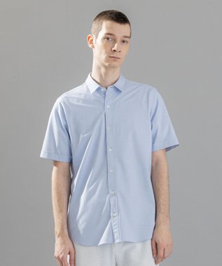 新素材【洗える/ストレッチ】ハイゲージコットンジャージー 　レギュラーカラーシャツ