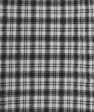 Feroux 【洗える】サッカーチェック ワンピース ブラック系1