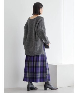 AMERICAN HOLIC ミックスヤーンカフタンニットプルオーバー Dark Gray Mixture