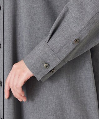 NAVE 【ReNAVE】ウォッシャブルツイル シャツドレス チャコール系