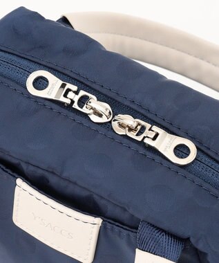 Y'SACCS はっ水ドットジャカード　ショートハンドル付き　軽量2wayショルダー ネイビー