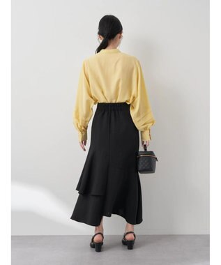 earth music&ecology アシンメトリーイレヘムスカート Black