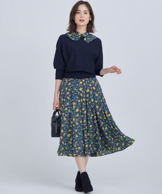 組曲 【5色展開・UVケア】スタイルアップ ドルマンスリーブ ニット ブラック系