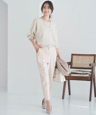 ANY SIS 【洗える】パフスリーブラメ ニット アイボリー