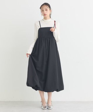 earth music&ecology バルーンキャミワンピース Black