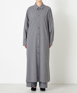 NAVE 【ReNAVE】ウォッシャブルツイル シャツドレス チャコール系