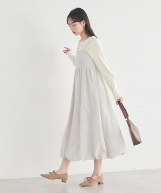 earth music&ecology バルーンキャミワンピース Ecru