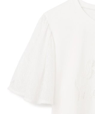 GRACE CONTINENTAL レースロゴTシャツ ホワイト
