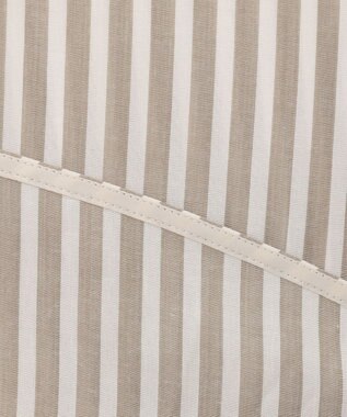 ICB L 【洗える】 キュプラローンストライプ シャツ オリーブストライプ系