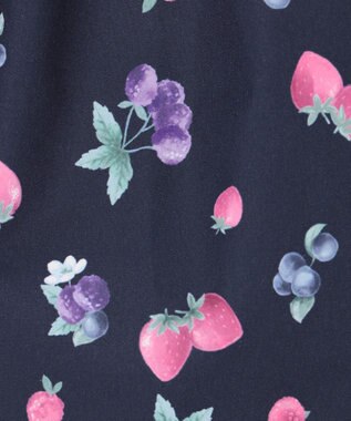 ANY KIDS 【洗濯機可能】総柄フルーツ キュロット ネイビー