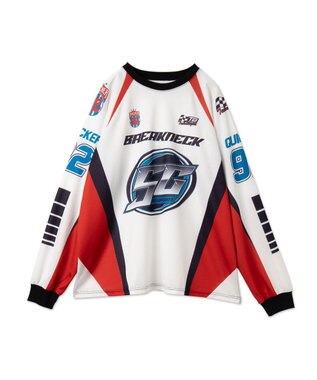 WEGO レーシングロゴメッシュT（LS） ホワイト