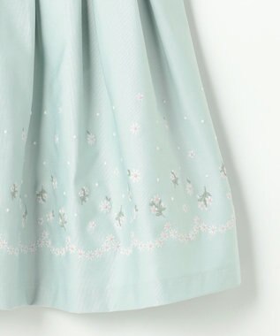 組曲 KIDS 【110-140㎝】 フラワーアーチワンピース＆ボレロジャケットセット ミントグリーン