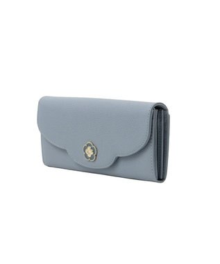 CLATHAS ペルル かぶせ長財布 ブルー