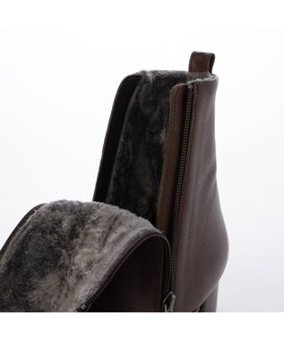 ing 【WEB限定】ダブルファスナーショートブーツ ダークブラウン