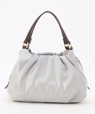 LA BAGAGERIE ソフトエナメル2WAYハンドバッグ Sサイズ ライトグレー