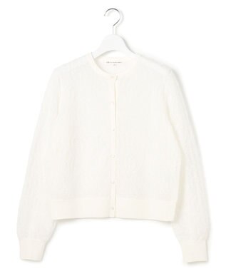 23区 L 【先行予約】ラッセルレース ニット カーディガン アイボリー系