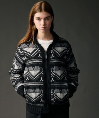 JOSEPH ABBOUD MOUNTAIN 【ペルー産ハイランドウール100％】ハイランドウールカウチンセーター ブラック系7