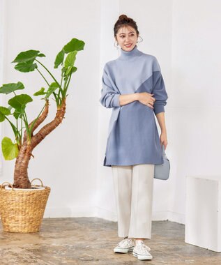 Tiaclasse 【日本製・洗える】すふれ起毛ワイドパンツ オフホワイト